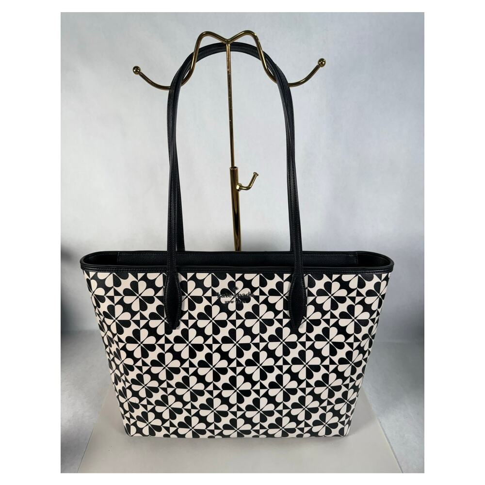 Kate Spade New York Hollie Spade Clover Geo Large Tote – Leather Handbag